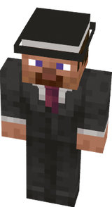 steve con traje negro