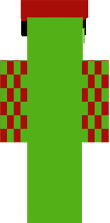 cool green guy with red things