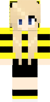 Blonde girl wearing a bee hoodie