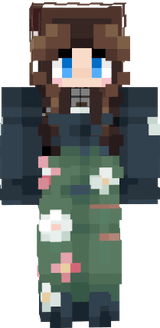 navy adn green flowers