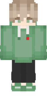 緑色の男子