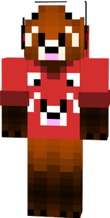 roter panda mit hoddy