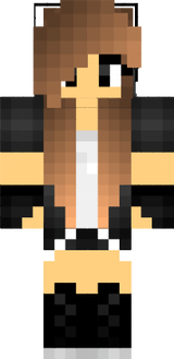 wolf black girl brown / blonde hair 