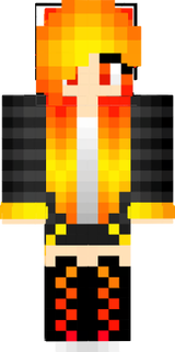 Pretty Ender Girl Dragon Fire Orange Hair