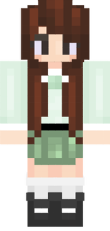 Cute Casual Girl Brown Hair Skin