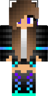 Ender Girl Dragon Brown Haired Aqua Cyan Tomboy