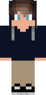 скин синяя кофта