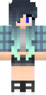 Skylar (blue hair, flannel shirt)