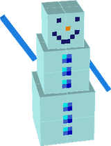 Boneco de neve azul
