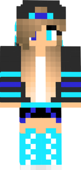 Cool girl light blue and dark blue