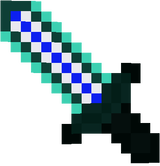 Blue and White Spotted Diamond Sword