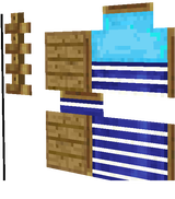 Blue and White-White Bed