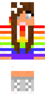 Girl with rainbow Hoodie x3