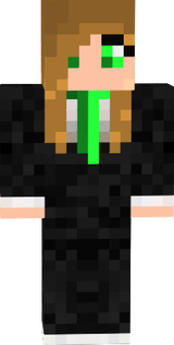 green girl with tie