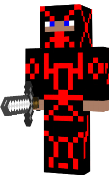 Preview of texture: the black-red ninja