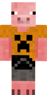 Pig with Orange Creeper Shirt
