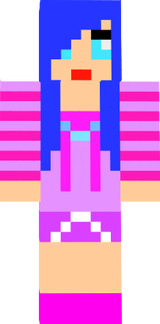 blue girl with pink