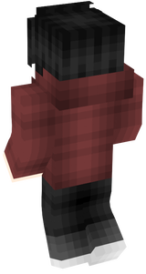 Black Hair Maroon Jumper