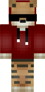 dog with red hoodie 