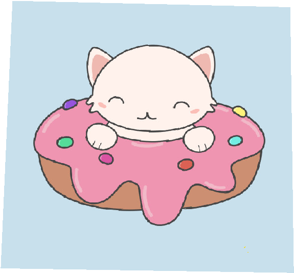Preview of texture: cute kity in a donut