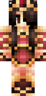 Warrior girl with hair covering her eyes