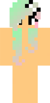 Green Pink Hair Girl Base Skin