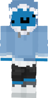 big dude blue guy with a shark skin