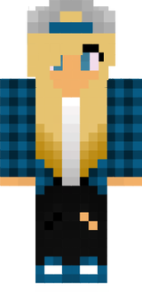 Girl Casual Cyan Blue Blonde / Yellow Haired Tomboy Skater