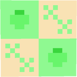 Green Apple Checkered Block