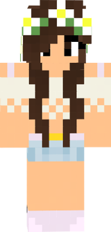 Casual Flowers Crown Girl Dark Brown Hair