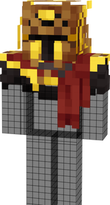 Red Scarf Gold Helmet