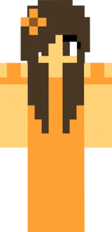 Brunette Girl W/ Orange Dress