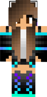 Ender Girl Dragon Brown Haired Tomboy Aqua Cyan v2