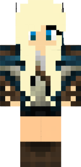 girl blonde hair warrior fox