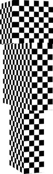 black and white