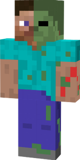 Steve mitad humano mitad zombie