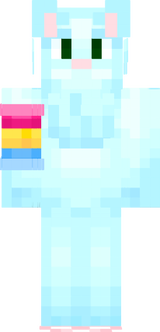 White Feline with Pansexual Arm Band