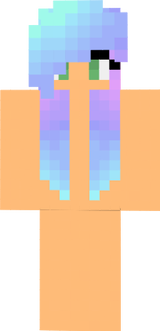 Girl Blue and Pink Haired Long Hair Base