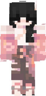 Kitsune sem máscara rosa cabelo preto