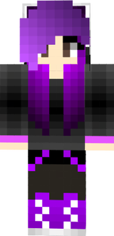 Enderman Girl Cute Purple Haired PantyHose