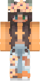aesthetic orange catgirl