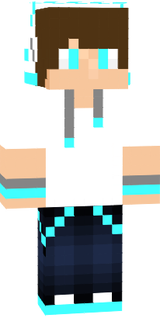 White and cyan bolt