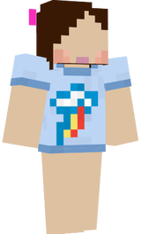 SuperGirlyGamer has no eyes with a Rainbow Dash Shirt