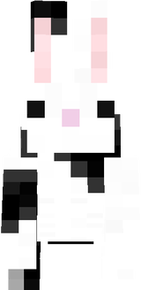 derpy black and white rabbit