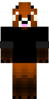 Red Panda+black shirt