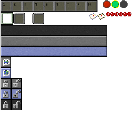 Preview of texture: Numbered Hotbar