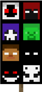 entity 303 and 404 and dreadlord and green steve and HEROBRINE and null and Mr. torch and lick banner