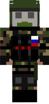 russian figther in gassy mask and helmet