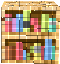 Pastel bookshelf