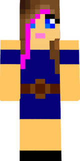 Girl with blue dress